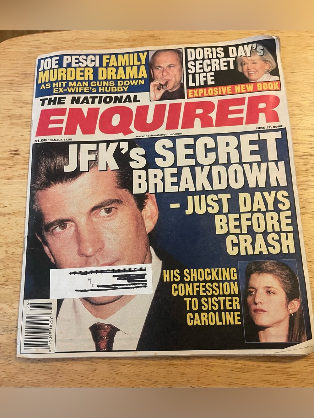 National Enquirer June 27 2000 John F Kennedy Jr Caroline Doris Day